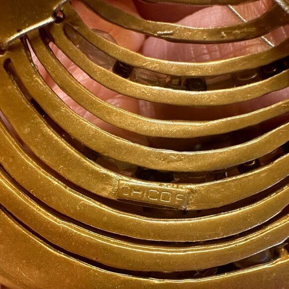 Chicos illusion Necklace Gold Tone Shell Pendant - Picture 5 of 7